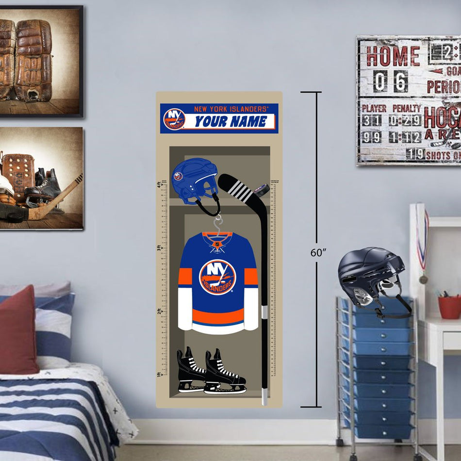 New York Islanders Repositionable Locker Growth Chart - Personalized