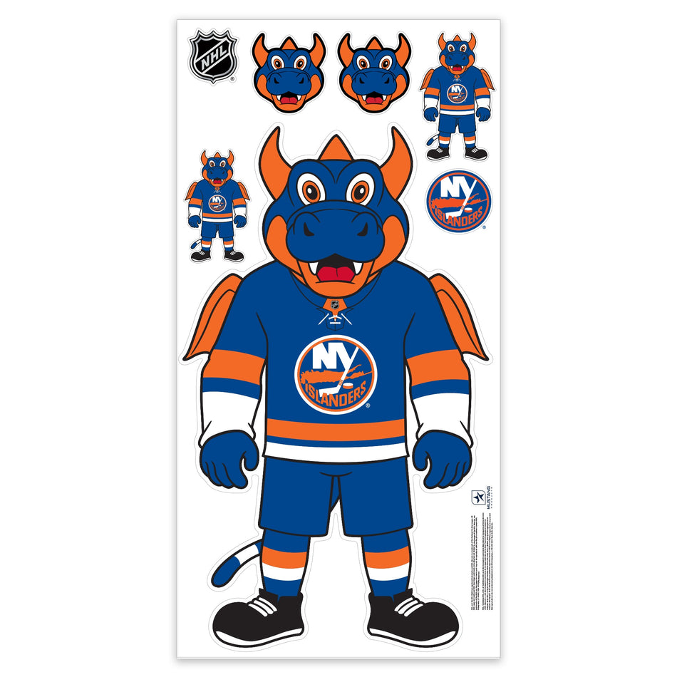 New York Islanders Repositionable Wall Decal Set - Mascot